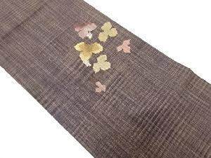 葡萄模様織り出し　名古屋帯